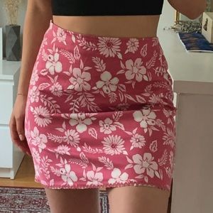 Hawaiian print skirt